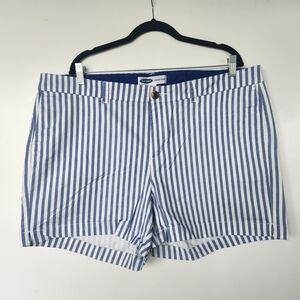 Old Navy Blue & White 3" Vertical Stripe Women's Shorts